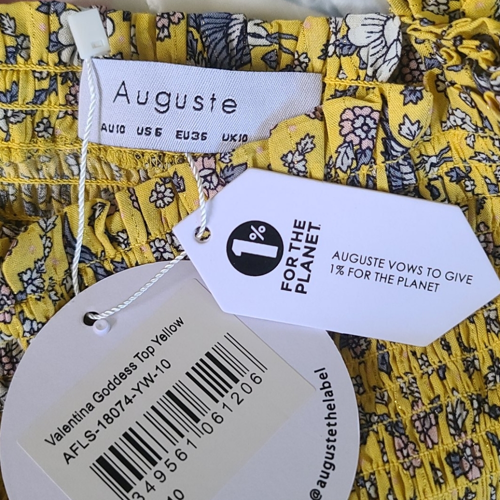 New Auguste Valentina Goddess Crop Top Floral 10 M - Picture 13 of 16